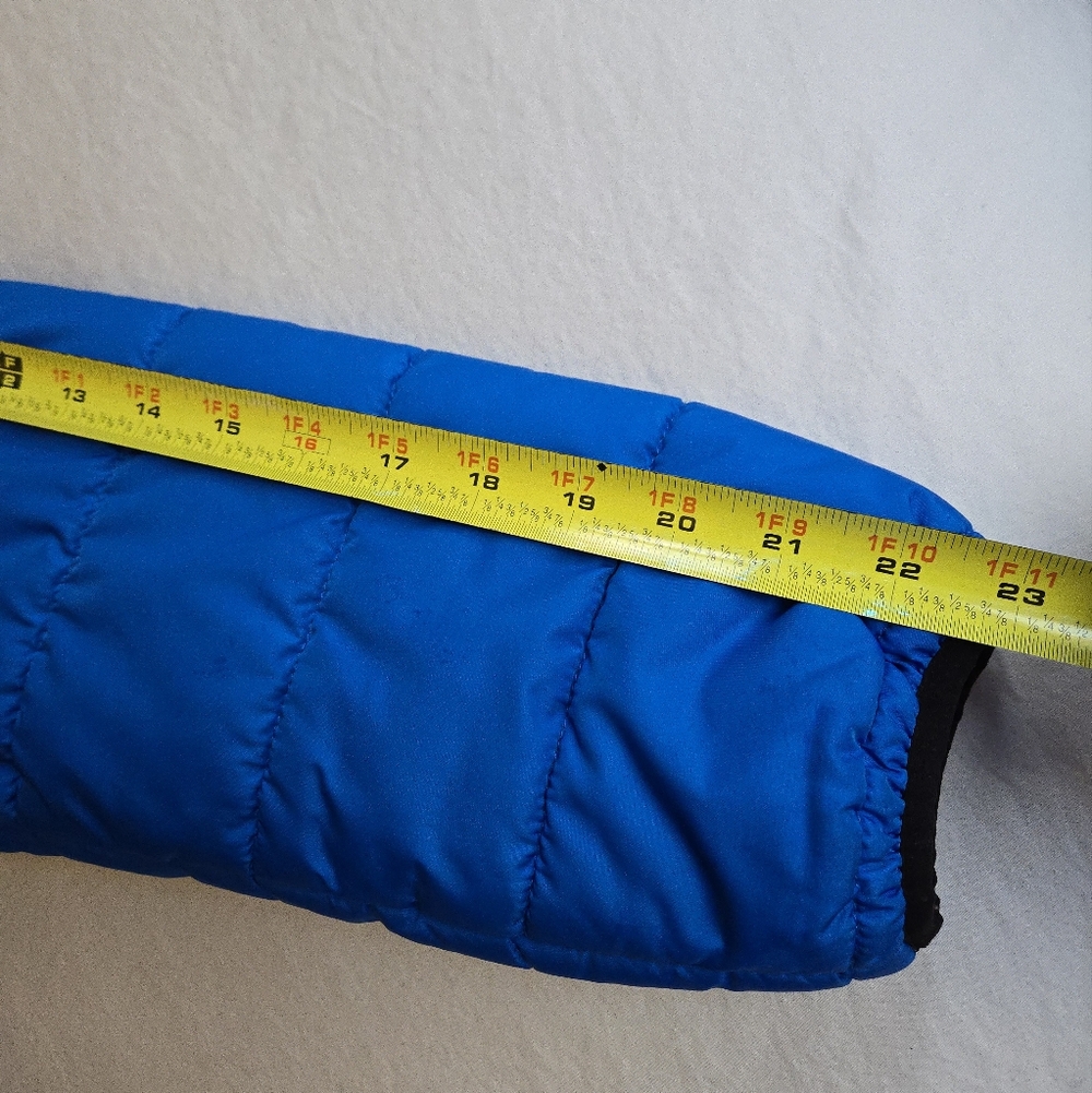 Wild Fable Electric Blue Zip Front Quilted Puffer Jacket Boxy High Collar MI3 - Picture 6 of 15